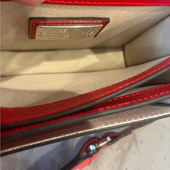 Valentino Red Crossbody Bag with silver Hardware